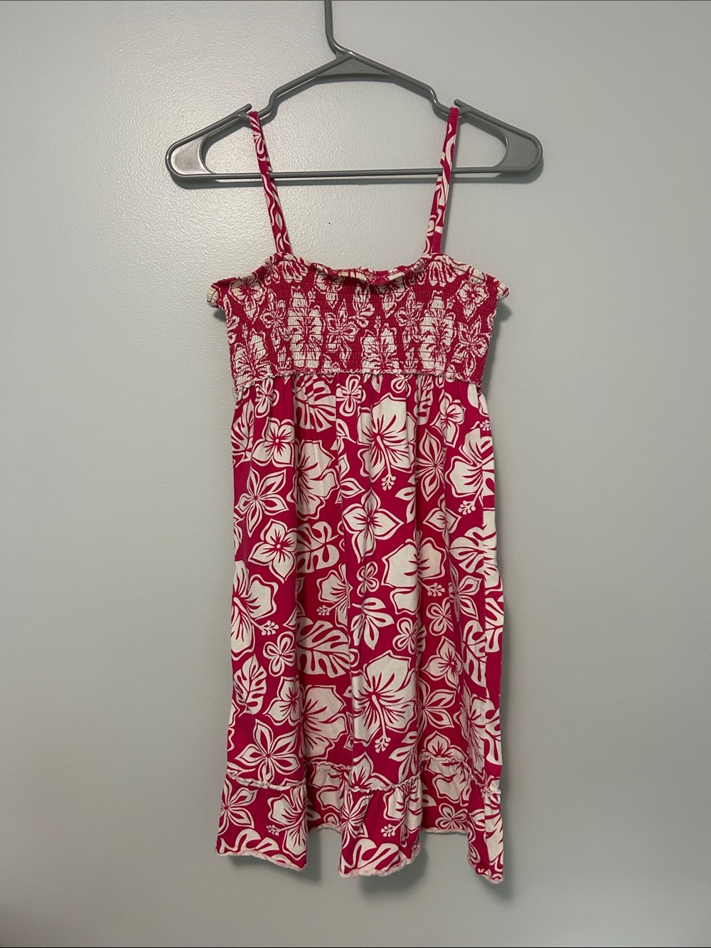 Limited Too Pink & White Smocked Summer Dress